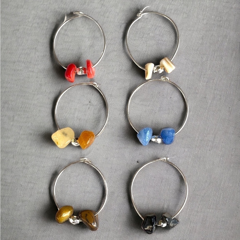 🍄Crystal Wine Glass Charms (set of 6)